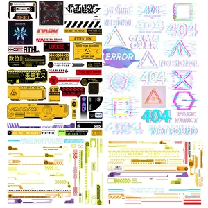94 Pcs Futuristic Punk Stickers Set, Water-Resistant Vinyl Decals Fade-Resistant Printing, for Laptops, Water Bottles, Notebooks, Refrigerators, Skateboards, Punk Mask, Gift for Cyber Lovers 94 Pcs Futuristic Punk Stickers Set, Water-Resistant Vinyl Decals Fade-Resistant Printing, for Laptops, Water Bottles, Notebooks, Refrigerators, Skateboards, Punk Mask, Gift for Cyber Lovers