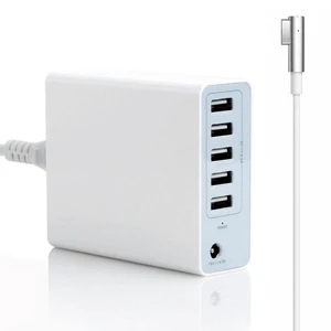 110W GaN Charger with 1 DC Port & 5 USB Ports, 85W Mag 2 L-Tip Power Adapter Charger for Mac Book Pro 13/15/17 Inch, Fast USB Charging Adapter Compatible with iPhone, Android Phones and Tablets 110W GaN Charger with 1 DC Port & 5 USB Ports, 85W Mag 2 L-Tip Power Adapter Charger for Mac Book Pro 13/15/17 Inch, Fast USB Charging Adapter Compatible with iPhone, Android Phones and Tablets