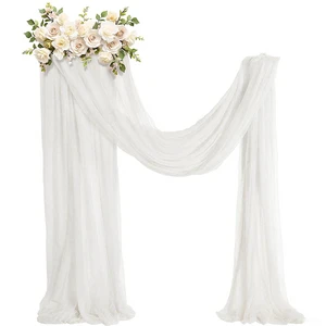 Wedding Arch Draping Fabric, Extra Long Freely Cut Boho Gauze Backdrop Curtains for Table Runner Wedding Backgrounds Arch Ceremony Ceiling Table Decors(White,3 x 100ft,Cheesecloth) Wedding Arch Draping Fabric, Extra Long Freely Cut Boho Gauze Backdrop Curtains for Table Runner Wedding Backgrounds Arch Ceremony Ceiling Table Decors(White,3 x 100ft,Cheesecloth)
