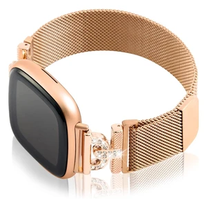 Magnetic Bands Compatible for Fitbit Sense 2/Fitbit Versa 4/Fitbit Sense/Fitbit Versa 3, Mesh Stainless Steel Bling Strap, Dressy Replacement Adjustable Wristband for Women Magnetic Bands Compatible for Fitbit Sense 2/Fitbit Versa 4/Fitbit Sense/Fitbit Versa 3, Mesh Stainless Steel Bling Strap, Dressy Replacement Adjustable Wristband for Women
