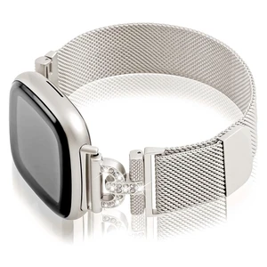 Magnetic Bands Compatible for Fitbit Sense 2/Fitbit Versa 4/Fitbit Sense/Fitbit Versa 3, Mesh Stainless Steel Bling Strap, Dressy Replacement Adjustable Wristband for Women Magnetic Bands Compatible for Fitbit Sense 2/Fitbit Versa 4/Fitbit Sense/Fitbit Versa 3, Mesh Stainless Steel Bling Strap, Dressy Replacement Adjustable Wristband for Women