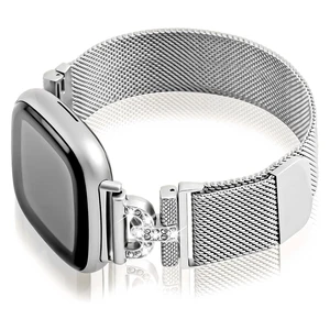 Magnetic Bands Compatible for Fitbit Sense 2/Fitbit Versa 4/Fitbit Sense/Fitbit Versa 3, Mesh Stainless Steel Bling Strap, Dressy Replacement Adjustable Wristband for Women Magnetic Bands Compatible for Fitbit Sense 2/Fitbit Versa 4/Fitbit Sense/Fitbit Versa 3, Mesh Stainless Steel Bling Strap, Dressy Replacement Adjustable Wristband for Women