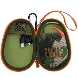 Carrying Case for JBL Clip 5 and for JBL Clip 4 Speaker Shock-Absorbing Shell, Mesh Pocket, Carabiner and Wrist Strap Keep Speaker Gear Protected and Ready to Go, Green, Case Only Carrying Case for JBL Clip 5 and for JBL Clip 4 Speaker Shock-Absorbing Shell, Mesh Pocket, Carabiner and Wrist Strap Keep Speaker Gear Protected and Ready to Go, Green, Case Only
