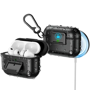 for Airpods Pro 3 Case Cover with Lock, IP68 Waterproof - Black Secure Locking Latch, Compatible with MagSafe, Pocket-Friendly, Heavy Duty Protection, One-Step Access, Zinc Alloy Carabiner for Airpods Pro 3 Case Cover with Lock, IP68 Waterproof - Black Secure Locking Latch, Compatible with MagSafe, Pocket-Friendly, Heavy Duty Protection, One-Step Access, Zinc Alloy Carabiner