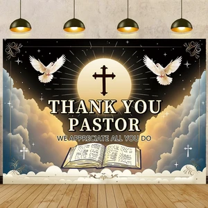 Thank You Pastor Backdrop Banner 8x6FT Pastor Appreciation Week Background Church Black Gold Appreciation Month Retirement Party Decorations Thank You Pastor Backdrop Banner 8x6FT Pastor Appreciation Week Background Church Black Gold Appreciation Month Retirement Party Decorations