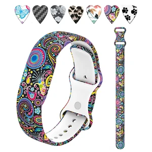 Printed Silicone Band Compatible with Google Fitbit Air Band for Women Soft Adjustable Replacement Wristband, Cute Floral Leopard Paw Butterfly Pattern Waterproof Strap for Fit bit Air, Daily Wear Printed Silicone Band Compatible with Google Fitbit Air Band for Women Soft Adjustable Replacement Wristband, Cute Floral Leopard Paw Butterfly Pattern Waterproof Strap for Fit bit Air, Daily Wear