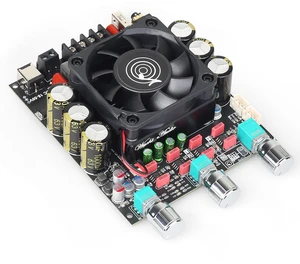 ZK-3002T 300W+300W Bluetooth Digital Amplifier Board TPA3255 Chip 2.0 Channel with Bluetooth/3.5mm AUX Input/USB Input,with Treble and Bass Adjustment ZK-3002T 300W+300W Bluetooth Digital Amplifier Board TPA3255 Chip 2.0 Channel with Bluetooth/3.5mm AUX Input/USB Input,with Treble and Bass Adjustment