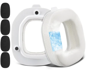 Cooling Gel Replacement Earpads for Astro A50X/A50 Gen4/A50 Gen5 (Do Not Fit A50 Gen 3) Headset, Ear Pads Cushions with Ice Silk Fabric and High-Density Foam - White Cooling Gel Replacement Earpads for Astro A50X/A50 Gen4/A50 Gen5 (Do Not Fit A50 Gen 3) Headset, Ear Pads Cushions with Ice Silk Fabric and High-Density Foam - White
