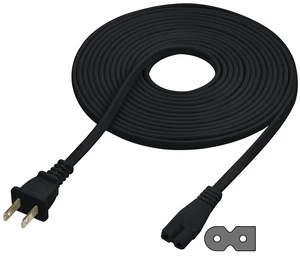 Extra Long 25-Foot Polarized Power Cord Compatible with Select Vizio, Insignia, JVC TV LED Smart Screens and Vizio Sound Systems and Many Other Electronics - 2-Prong AC Wall Plug (Black, 25-Foot) Extra Long 25-Foot Polarized Power Cord Compatible with Select Vizio, Insignia, JVC TV LED Smart Screens and Vizio Sound Systems and Many Other Electronics - 2-Prong AC Wall Plug (Black, 25-Foot)