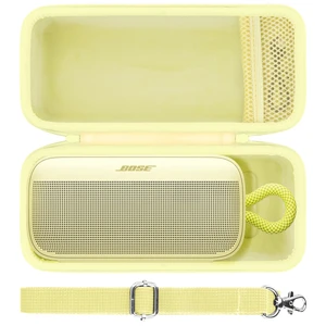 for Bose SoundLink Plus Portable Speaker Hard Protective Case,Citrus Yellow Detachable Shoulder Strap, Reinforced Hand Strap, Easy Carrying, Dual Mesh Pockets, Cable Organization for Bose SoundLink Plus Portable Speaker Hard Protective Case,Citrus Yellow Detachable Shoulder Strap, Reinforced Hand Strap, Easy Carrying, Dual Mesh Pockets, Cable Organization