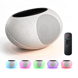 Outdoor Rock Speakers 40W Stereo Loud Sound Solar Speaker with 7 Colorful Lights unique pebble exterior design,Waterproof IP65 Wireless TWS,Portable for Patio Outside Deck Pool Garden Outdoor Rock Speakers 40W Stereo Loud Sound Solar Speaker with 7 Colorful Lights unique pebble exterior design,Waterproof IP65 Wireless TWS,Portable for Patio Outside Deck Pool Garden