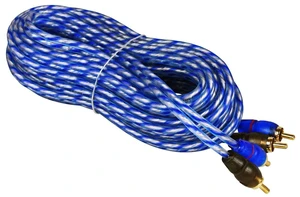 RTR252 25 Foot 2 Channel Twisted RCA Cable Pair, 100% Copper Split Pin Connectors, Oxygen Free, Noise Rejection, Color Coded Channels, High Grade Audiophile Interconnect, Triple Shielded RTR252 25 Foot 2 Channel Twisted RCA Cable Pair, 100% Copper Split Pin Connectors, Oxygen Free, Noise Rejection, Color Coded Channels, High Grade Audiophile Interconnect, Triple Shielded