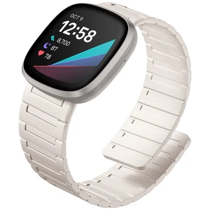 Magnetic Band Compatible with Fitbit Versa 4 Bands/Versa 3/Sense/Sense 2 Bands for Men Women, Soft Sport Silicone Strong Magnet Waterproof Strap Compatible with Fitbit Smartwatch Magnetic Band Compatible with Fitbit Versa 4 Bands/Versa 3/Sense/Sense 2 Bands for Men Women, Soft Sport Silicone Strong Magnet Waterproof Strap Compatible with Fitbit Smartwatch