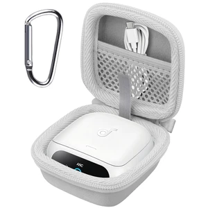 for Soundcore Liberty 5 Pro Max/5 Pro/5 Earbuds Hard Travel Case, White Portable Protective Storage Bag with Mesh Pocket, Elastic Securing Strap & Carabiner, Shockproof EVA Shell and Soft Lining for Soundcore Liberty 5 Pro Max/5 Pro/5 Earbuds Hard Travel Case, White Portable Protective Storage Bag with Mesh Pocket, Elastic Securing Strap & Carabiner, Shockproof EVA Shell and Soft Lining