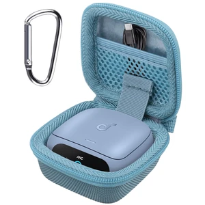 for Soundcore Liberty 5 Pro Max/5 Pro/5 Earbuds Hard Travel Case, Blue Portable Protective Storage Bag with Mesh Pocket, Elastic Securing Strap & Carabiner, Shockproof EVA Shell and Soft Lining for Soundcore Liberty 5 Pro Max/5 Pro/5 Earbuds Hard Travel Case, Blue Portable Protective Storage Bag with Mesh Pocket, Elastic Securing Strap & Carabiner, Shockproof EVA Shell and Soft Lining