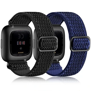 Stretchy Nylon Watch Band Compatible for Fitbit Versa 2 Bands Women Men Elastic Strap,Soft Breathable Sport Replacement Wristband for Versa 2/ Versa/ Versa lite/Versa SE Smartwatch,Washable 2 Pack Stretchy Nylon Watch Band Compatible for Fitbit Versa 2 Bands Women Men Elastic Strap,Soft Breathable Sport Replacement Wristband for Versa 2/ Versa/ Versa lite/Versa SE Smartwatch,Washable 2 Pack