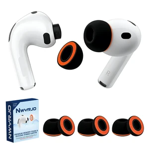 Memory Foam Replacement Ear Tips for AirPods Pro 3 Silicone Shield, Compatible withAirPods Pro 3rd Generation 2025, Anti-Slip Better Noise Canceling, 3 Pairs (Black & Orange, Medium) Memory Foam Replacement Ear Tips for AirPods Pro 3 Silicone Shield, Compatible withAirPods Pro 3rd Generation 2025, Anti-Slip Better Noise Canceling, 3 Pairs (Black & Orange, Medium)