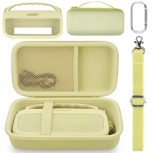 Hard and Silicone Case for Bose SoundLink Flex 2/1,Citrus Yellow 2nd Gen Compatibility, Dual-Layer Protection, EVA Hard Shell, Silicone Cover, Adjustable Shoulder Strap, Aluminum Carabiner Hard and Silicone Case for Bose SoundLink Flex 2/1,Citrus Yellow 2nd Gen Compatibility, Dual-Layer Protection, EVA Hard Shell, Silicone Cover, Adjustable Shoulder Strap, Aluminum Carabiner