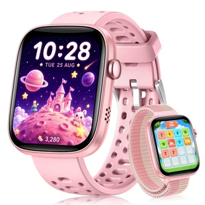 Kids Smart Watch No Phone Needed, 1.83" Smart Watch Fitness Trackers(Pink) Heart Rate/Sleep Monitor/IP68 Waterproof/Step Counter/Puzzle Games/Pedometer/Music for Boys Girls Teens 5-16 Kids Smart Watch No Phone Needed, 1.83" Smart Watch Fitness Trackers(Pink) Heart Rate/Sleep Monitor/IP68 Waterproof/Step Counter/Puzzle Games/Pedometer/Music for Boys Girls Teens 5-16