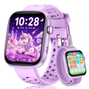 Kids Smart Watch No Phone Needed, 1.83" Smart Watch Fitness Trackers Heart Rate/Sleep Monitor/IP68 Waterproof/Step Counter/Puzzle Games/Pedometer/Music for Boys Girls Teens 5-16, Purple Kids Smart Watch No Phone Needed, 1.83" Smart Watch Fitness Trackers Heart Rate/Sleep Monitor/IP68 Waterproof/Step Counter/Puzzle Games/Pedometer/Music for Boys Girls Teens 5-16, Purple