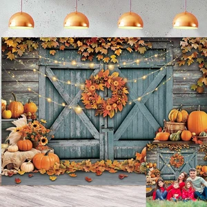 Fall Thanksgiving Backdrop Rustic Barn Door Autumn Pumpkin Harvest Photography Background Maple Leaves Garland Friendsgiving Family Party Decorations Photo Props (8x6FT) Fall Thanksgiving Backdrop Rustic Barn Door Autumn Pumpkin Harvest Photography Background Maple Leaves Garland Friendsgiving Family Party Decorations Photo Props (8x6FT)