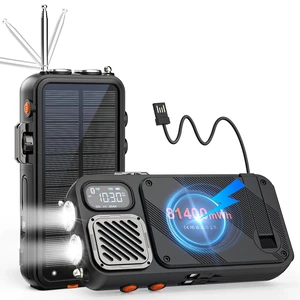 2-in-1 Emergency NOAA Weather Radio,22000mAh Solar Hand Crank Power Bank NOAA weather radio + solar power bank, hand crank, 20W USB-C, wireless charging, Bluetooth, SOS light & reading lamp 2-in-1 Emergency NOAA Weather Radio,22000mAh Solar Hand Crank Power Bank NOAA weather radio + solar power bank, hand crank, 20W USB-C, wireless charging, Bluetooth, SOS light & reading lamp