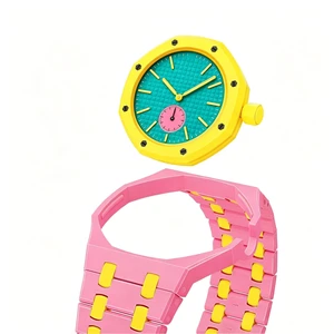 Full Ceramic Watch Case & Strap Replacement Compatible with AP x Swatch Royal Pop Series,Convertible Wrist Strap for 3 o'clock Crown Orientation,Waterproof Replacement Strap Full Ceramic Watch Case & Strap Replacement Compatible with AP x Swatch Royal Pop Series,Convertible Wrist Strap for 3 o'clock Crown Orientation,Waterproof Replacement Strap