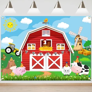 Red Barn Birthday Backdrop Farm Birthday Banner Decorations 7x5 ft Polyester, Farm Backdrop, Farm Party Decorations for Kids, Barn Door Animals Party Supplies, Photo Booth Props Red Barn Birthday Backdrop Farm Birthday Banner Decorations 7x5 ft Polyester, Farm Backdrop, Farm Party Decorations for Kids, Barn Door Animals Party Supplies, Photo Booth Props