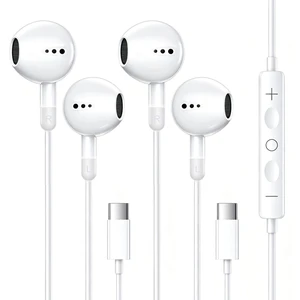 2 Pack USB C Headphones for iPhone 18Pro 17 16 15 with Mic & Remote Control Wired Earbuds Noise Isolation In-Ear Headphones for 18Pro/17/16/15 Series, Galaxy, Pixel, iPad Pro and More USB-C Devices 2 Pack USB C Headphones for iPhone 18Pro 17 16 15 with Mic & Remote Control Wired Earbuds Noise Isolation In-Ear Headphones for 18Pro/17/16/15 Series, Galaxy, Pixel, iPad Pro and More USB-C Devices