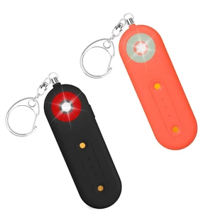 130dB Rechargeable Personal Safety Alarm Strobe Light for Women Black Emergency Siren Self Defense Keychain, Safety Protection Keyring for Girls Elderly Traveling College, Black & Orange 130dB Rechargeable Personal Safety Alarm Strobe Light for Women Black Emergency Siren Self Defense Keychain, Safety Protection Keyring for Girls Elderly Traveling College, Black & Orange