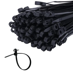 200PCS 7.5 Inch Zip Ties with Screw Hole, 75lbs Tensile Strength Heavy Duty, Mountable Cable Ties for Indoor & Outdoor Use, Black Nylon Universal Cable Tie Buckle, UV 200PCS 7.5 Inch Zip Ties with Screw Hole, 75lbs Tensile Strength Heavy Duty, Mountable Cable Ties for Indoor & Outdoor Use, Black Nylon Universal Cable Tie Buckle, UV