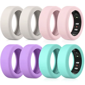 8 Pack Cover Compatible with RingConn Gen 3/Gen 2/Gen 2 Air/Gen 1 Anti Scratch Elastic Silicone Ring Protector for Working Out Women Men,S for 6/7/8/9/10(Color-E) 8 Pack Cover Compatible with RingConn Gen 3/Gen 2/Gen 2 Air/Gen 1 Anti Scratch Elastic Silicone Ring Protector for Working Out Women Men,S for 6/7/8/9/10(Color-E)