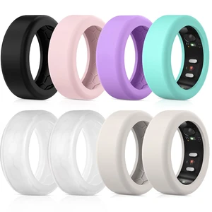 8 Pack Cover Compatible with RingConn Gen 3/Gen 2/Gen 2 Air/Gen 1 Anti Scratch Elastic Silicone Ring Protector for Working Out Women Men,S for 6/7/8/9/10(Color-C) 8 Pack Cover Compatible with RingConn Gen 3/Gen 2/Gen 2 Air/Gen 1 Anti Scratch Elastic Silicone Ring Protector for Working Out Women Men,S for 6/7/8/9/10(Color-C)