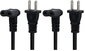 TV Power Cord 6-Feet US 2 Prong to IEC 320 C7(Figure 8) Right Angle-Down Angle AC Power Cord, Upward Downward Angled Figure 8 (C7) Replacement Cord (Pack of 2) TV Power Cord 6-Feet US 2 Prong to IEC 320 C7(Figure 8) Right Angle-Down Angle AC Power Cord, Upward Downward Angled Figure 8 (C7) Replacement Cord (Pack of 2)