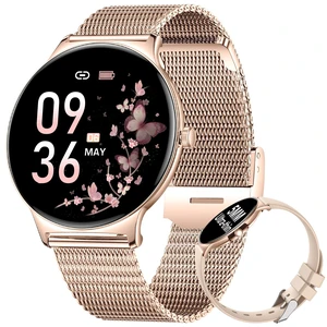 Smart Watches for Women, 1.43" HD, Answer/Make Calls, for iOS/Android 7.9mm Ultra-Slim Rose Gold Design, Custom AMOLED Faces, 120+ Sports, 24/7 Herat Rate/Sleep Monitor, IP68 Waterproof Smart Watches for Women, 1.43" HD, Answer/Make Calls, for iOS/Android 7.9mm Ultra-Slim Rose Gold Design, Custom AMOLED Faces, 120+ Sports, 24/7 Herat Rate/Sleep Monitor, IP68 Waterproof