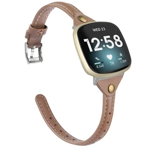 Compatible with Fitbit Versa 4/Versa 3/Sense 2/Sense Band for Women, Slim & Thin Leather Straps Bracelet Wristband for Fitbit Versa 4/ Fitbit Sense Smartwatch, Pink Grey Compatible with Fitbit Versa 4/Versa 3/Sense 2/Sense Band for Women, Slim & Thin Leather Straps Bracelet Wristband for Fitbit Versa 4/ Fitbit Sense Smartwatch, Pink Grey