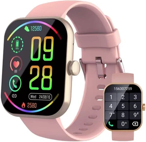 Smart Watch(Answer/Make Calls), 1.96" HD Smartwatches for Women, Activity Tracker with Heart Rate Sleep Monitor, Pedometer, 100+ Sport Modes, IP68 Waterproof, Fitness Smart Watches for Android iOS Smart Watch(Answer/Make Calls), 1.96" HD Smartwatches for Women, Activity Tracker with Heart Rate Sleep Monitor, Pedometer, 100+ Sport Modes, IP68 Waterproof, Fitness Smart Watches for Android iOS