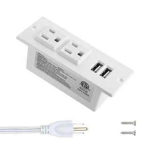 Recessed Power Strip with USB Mountable Power Strip with USB 2 Power Outlets 2 USB Hub Built in Desk Table Coneference Sofa Cabinet Drawer Recessed Power Strip with USB Mountable Power Strip with USB 2 Power Outlets 2 USB Hub Built in Desk Table Coneference Sofa Cabinet Drawer