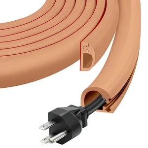 Wall Cord Hider,Self-Adhesive Side-Open Cable Raceway,Light Brown,118inch Flexible Self-Adhesive Wire Cover,With adhesive and gloves,Side-Open Cable Raceway, For Mounted TV, Home Theater&Office Wall Cord Hider,Self-Adhesive Side-Open Cable Raceway,Light Brown,118inch Flexible Self-Adhesive Wire Cover,With adhesive and gloves,Side-Open Cable Raceway, For Mounted TV, Home Theater&Office