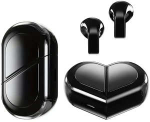 Heart Wireless Earbuds for Girls Kids, Cute Small Mini Tiny Invisible Earbuds Wireless Bluetooth for Small Ears Canals Women Rose Gold Kawai Blue Tooth Ear Buds for iPhone Android Heart Wireless Earbuds for Girls Kids, Cute Small Mini Tiny Invisible Earbuds Wireless Bluetooth for Small Ears Canals Women Rose Gold Kawai Blue Tooth Ear Buds for iPhone Android