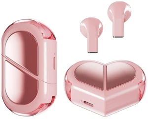 Pink Heart Wireless Earbuds for Girls Kids, Cute Mini Tiny Small Invisible Earbuds Wireless Bluetooth for Small Ears Canals Women Rose Gold Kawai Blue Tooth Ear Buds for iPhone Android Pink Heart Wireless Earbuds for Girls Kids, Cute Mini Tiny Small Invisible Earbuds Wireless Bluetooth for Small Ears Canals Women Rose Gold Kawai Blue Tooth Ear Buds for iPhone Android