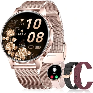 Smart Watch for Women, 1.27" Fitness Watch with Bluetooth Make & Answer Calls,24H Heart Rate/SpO2/Sleep Monitor,120+ Sport Modes IP68 Fitness Tracker Compatible with iOS & Android (4 Straps,Rose Gold) Smart Watch for Women, 1.27" Fitness Watch with Bluetooth Make & Answer Calls,24H Heart Rate/SpO2/Sleep Monitor,120+ Sport Modes IP68 Fitness Tracker Compatible with iOS & Android (4 Straps,Rose Gold)