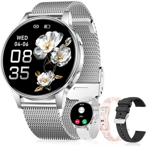 Smart Watches for Women, 1.27" Fitness Watch with Bluetooth Make & Answer Calls,24H Heart Rate/SpO2/Sleep Monitor,120+ Sport Modes IP68 Fitness Tracker Compatible with iOS & Android (4 Straps,Silver) Smart Watches for Women, 1.27" Fitness Watch with Bluetooth Make & Answer Calls,24H Heart Rate/SpO2/Sleep Monitor,120+ Sport Modes IP68 Fitness Tracker Compatible with iOS & Android (4 Straps,Silver)