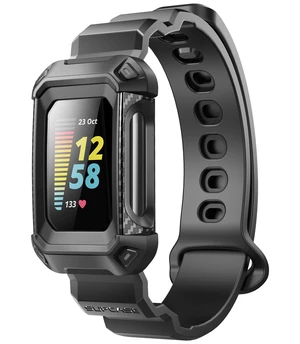 for Fitbit Charge 6 2023 / Charge 5 2021 Band with Case, Black Scratch-Resistant, Raised Bezel, Military-Grade Protection, Adjustable Strap Wristband, Metal Buckle, Unicorn Beetle Pro for Fitbit Charge 6 2023 / Charge 5 2021 Band with Case, Black Scratch-Resistant, Raised Bezel, Military-Grade Protection, Adjustable Strap Wristband, Metal Buckle, Unicorn Beetle Pro