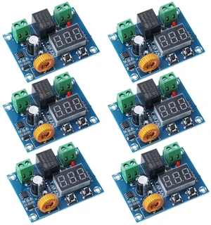 6PCS 12V-36V DC Voltage Protection Module, Digital Low Voltage Protector with Disconnect Switch and Over-Discharge Protection 6PCS 12V-36V DC Voltage Protection Module, Digital Low Voltage Protector with Disconnect Switch and Over-Discharge Protection