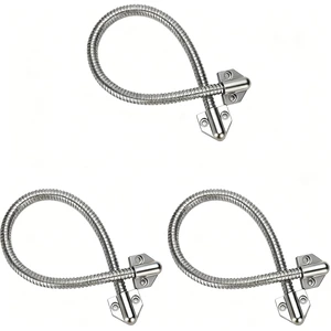 Armored Door Loop 3Pcs, Stainless Steel, Access Control Cable Protector, Exposed Mounting, Flexible Gooseneck, Home Security Systems Armored Door Loop 3Pcs, Stainless Steel, Access Control Cable Protector, Exposed Mounting, Flexible Gooseneck, Home Security Systems