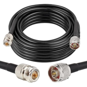 N Male to N Female Cable, 50 Ohm KMR240 N Male to N Female Cable - 20FT Low Loss Coaxial Extension for WiFi, RF, Radio, Microwave, and Antenna Systems N Male to N Female Cable, 50 Ohm KMR240 N Male to N Female Cable - 20FT Low Loss Coaxial Extension for WiFi, RF, Radio, Microwave, and Antenna Systems