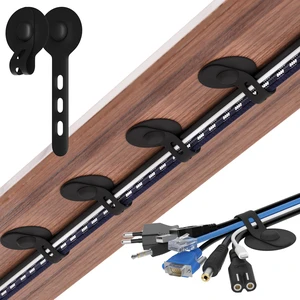 Cable Management Under Desk, Adhesive Cable Ties, 20Pack-Black Adjustable Silicone Cable Ties Cord Organizer, Reusable Heavy-Duty Cord Holder Under Table for Office, School, Home Cable Management Under Desk, Adhesive Cable Ties, 20Pack-Black Adjustable Silicone Cable Ties Cord Organizer, Reusable Heavy-Duty Cord Holder Under Table for Office, School, Home