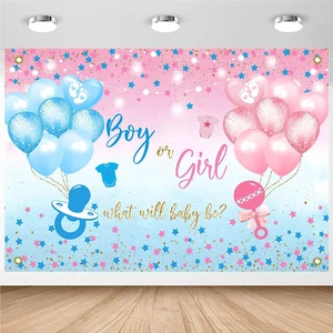 Gender Reveal Backdrop Boy or Girl Sign Banner Blue and Pink Stars Dots Balloon Theme Baby Gender Reveal Party Decorations Baby Shower Party Supplies (82.6 x 59.1 Inch) Gender Reveal Backdrop Boy or Girl Sign Banner Blue and Pink Stars Dots Balloon Theme Baby Gender Reveal Party Decorations Baby Shower Party Supplies (82.6 x 59.1 Inch)