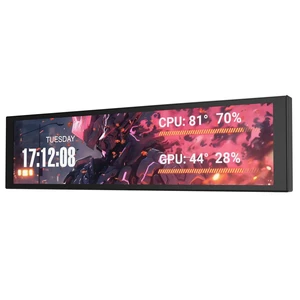 V92 9.2" PC Case Screen, 1920x462 IPS Sensor Panel Monitor, Black CPU/GPU Temp Display, No AIDA64 Needed, No HDMI Needed, USB-C/Internal 9-Pin, Aluminum Body for Gaming PC Builds V92 9.2" PC Case Screen, 1920x462 IPS Sensor Panel Monitor, Black CPU/GPU Temp Display, No AIDA64 Needed, No HDMI Needed, USB-C/Internal 9-Pin, Aluminum Body for Gaming PC Builds